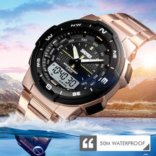 Load image into Gallery viewer, Men's Sports Watches Stainless Steel Watchband Water Resistant