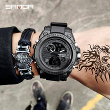 Load image into Gallery viewer, Sports Men's Watches Military Waterproof Digital&amp; Analog Clock