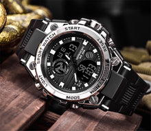 Load image into Gallery viewer, Sports Men's Watches Military Waterproof Digital&amp; Analog Clock